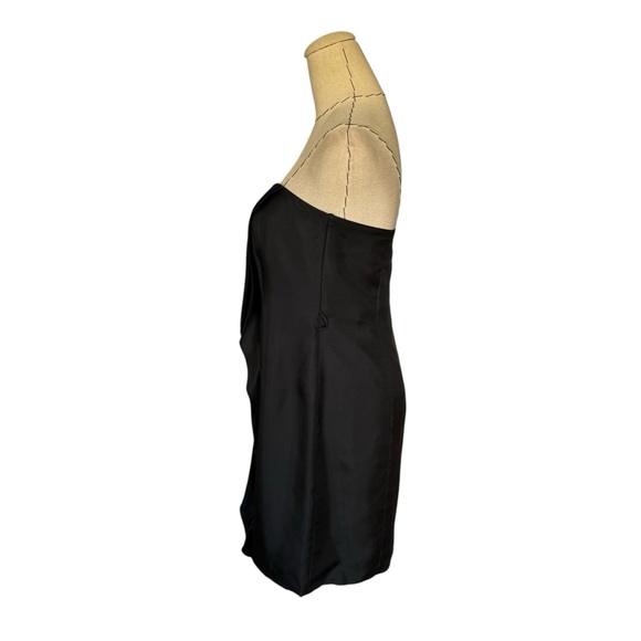 Zimmermann Black Strapless Silk Pleated Front Mini Dress Party Cocktail Sexy - Picture 10 of 13
